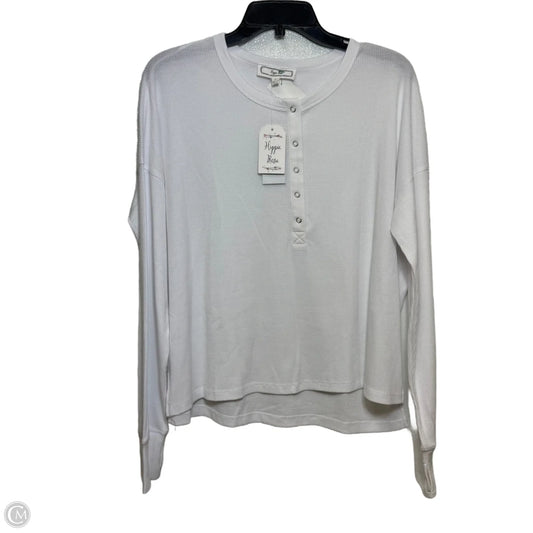 Top Long Sleeve By Hippie Rose In White, Size: L