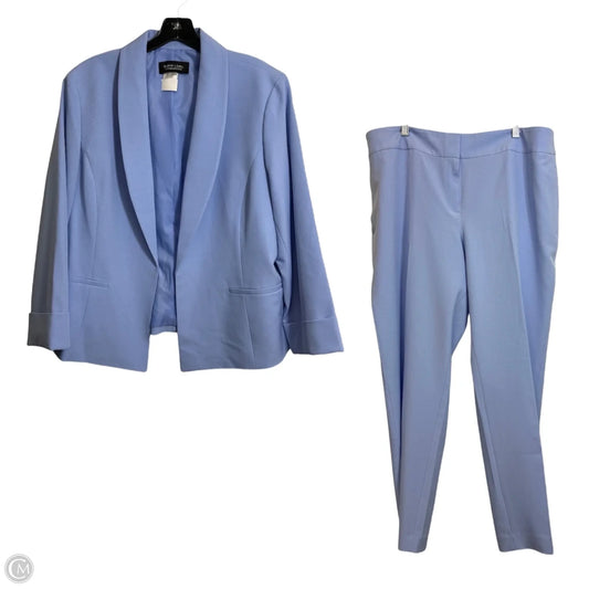 Pants Suit 2pc By Evan-picone In Blue, Size: 16