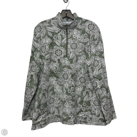 Top Long Sleeve By Talbots In Green, Size: Xl