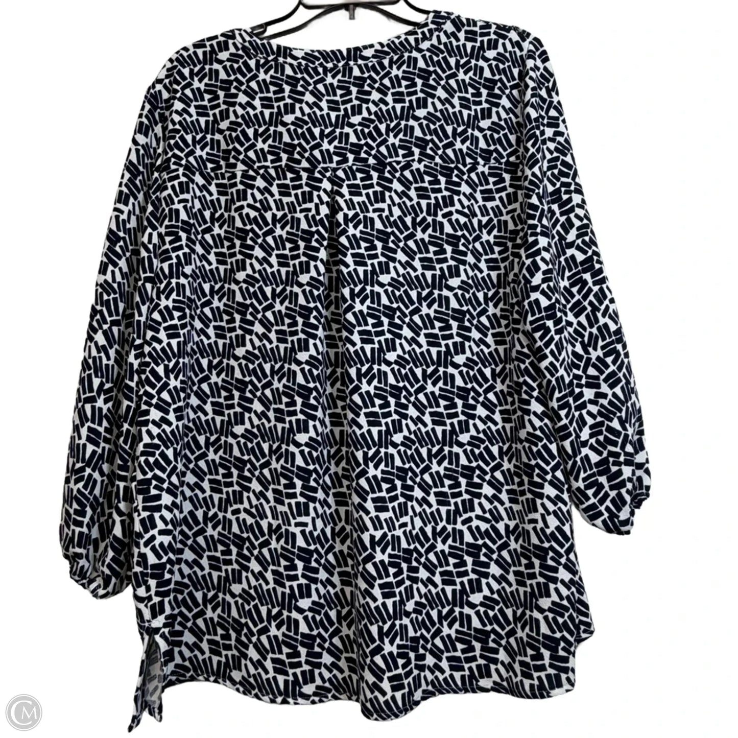 Top 3/4 Sleeve By Chicos In Navy, Size: L