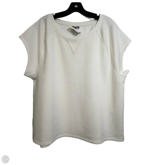 Top Short Sleeve By Talbots In White, Size: Xl