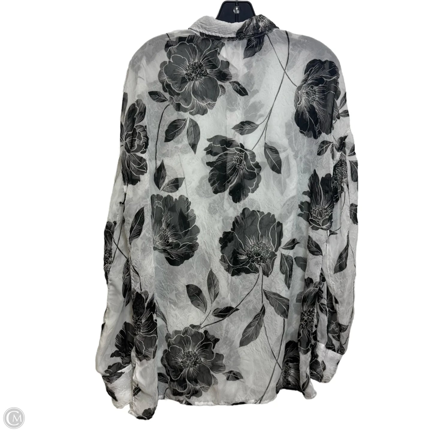 Top Long Sleeve By Bailey 44 In Black & White, Size: M