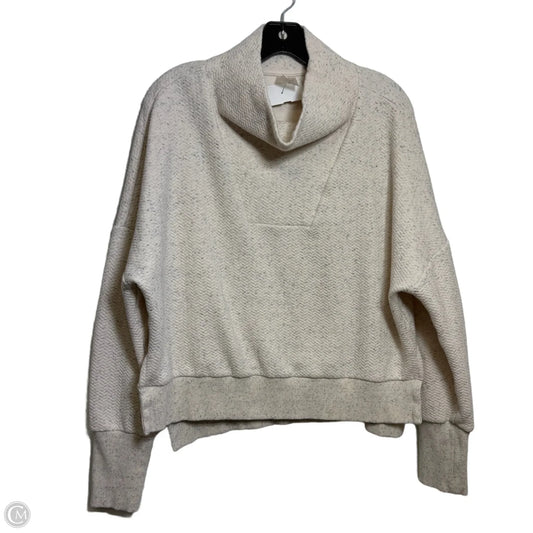 Athletic Top Long Sleeve Collar By Calia In Ivory, Size: S