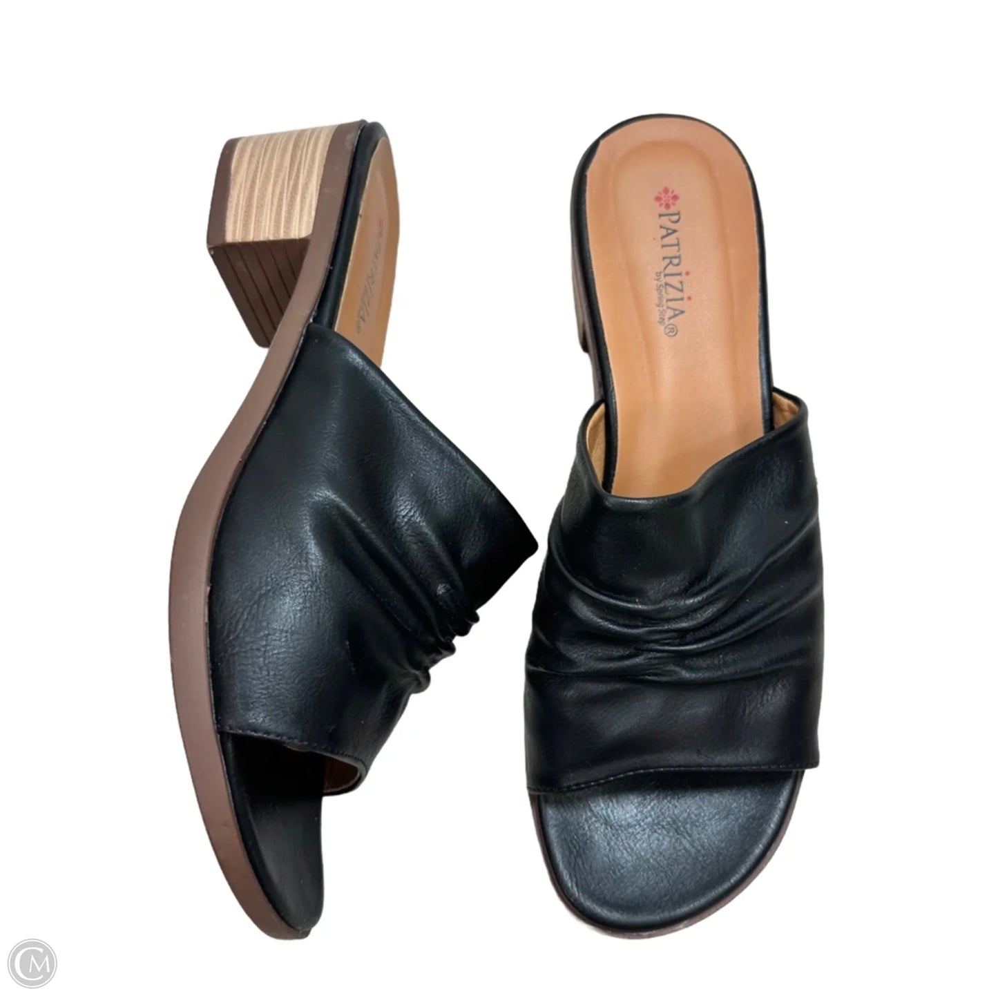 Sandals Heels Block By Clothes Mentor In Black, Size: 9