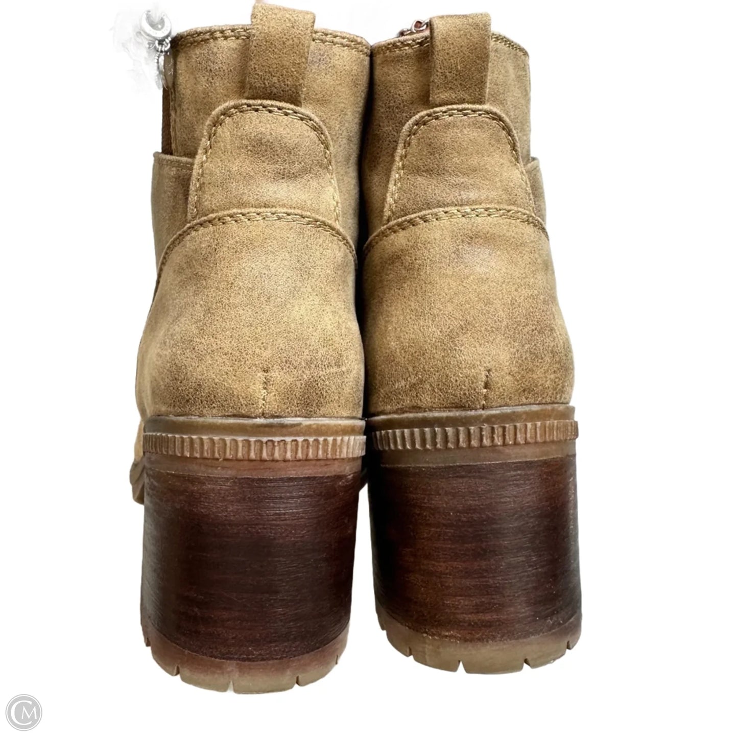 Boots Ankle Heels By Crown Vintage In Tan, Size: 9.5