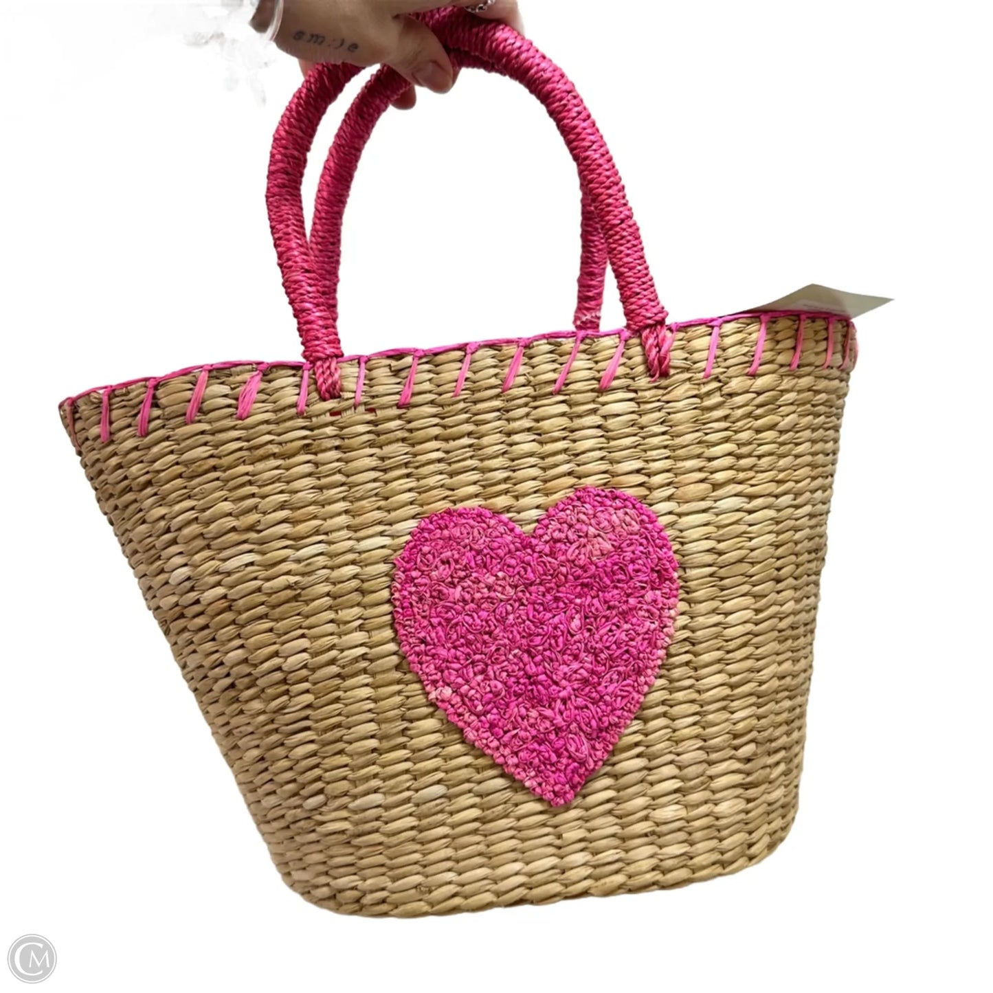 Heart straw Tote By Cmf, Size: Small