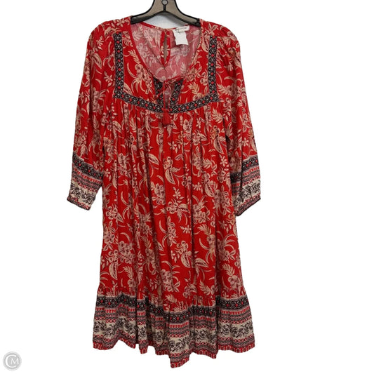 Dress Casual Short By Beachlunchlounge In Orange, Size: M