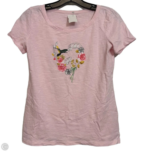 Top Short Sleeve Basic By Talbots In Pink, Size: Xsp