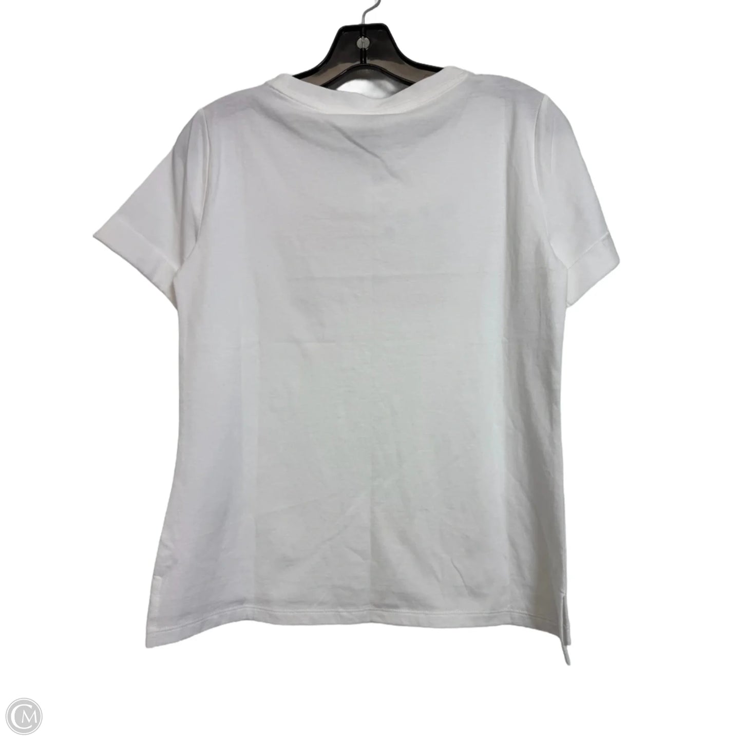 Top Short Sleeve Basic By Talbots In White, Size: Xsp