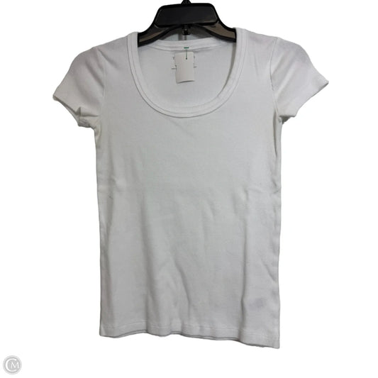 Top Short Sleeve Basic By Talbots In White, Size: Xsp