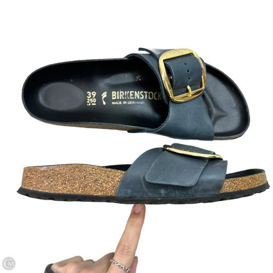 Big buckle Sandals Flats By Birkenstock In Navy 39/8