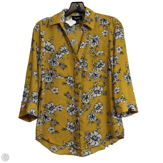 Top Long Sleeve By By & By In Chartreuse, Size: Xs