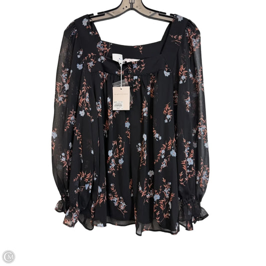 Top Long Sleeve By Lc Lauren Conrad In Black, Size: Xl