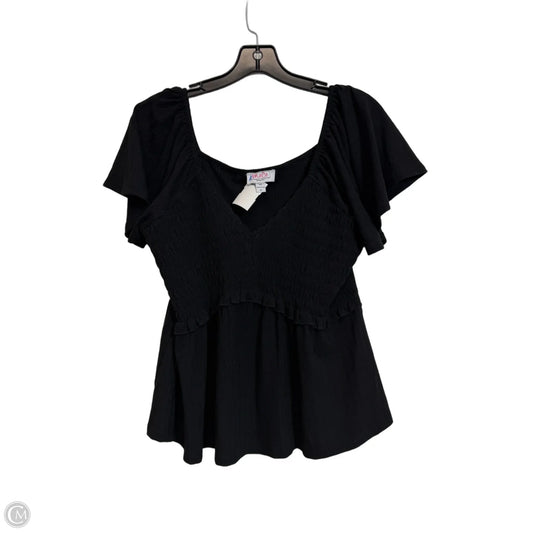 Top Short Sleeve By Cmf In Black, Size: Xl