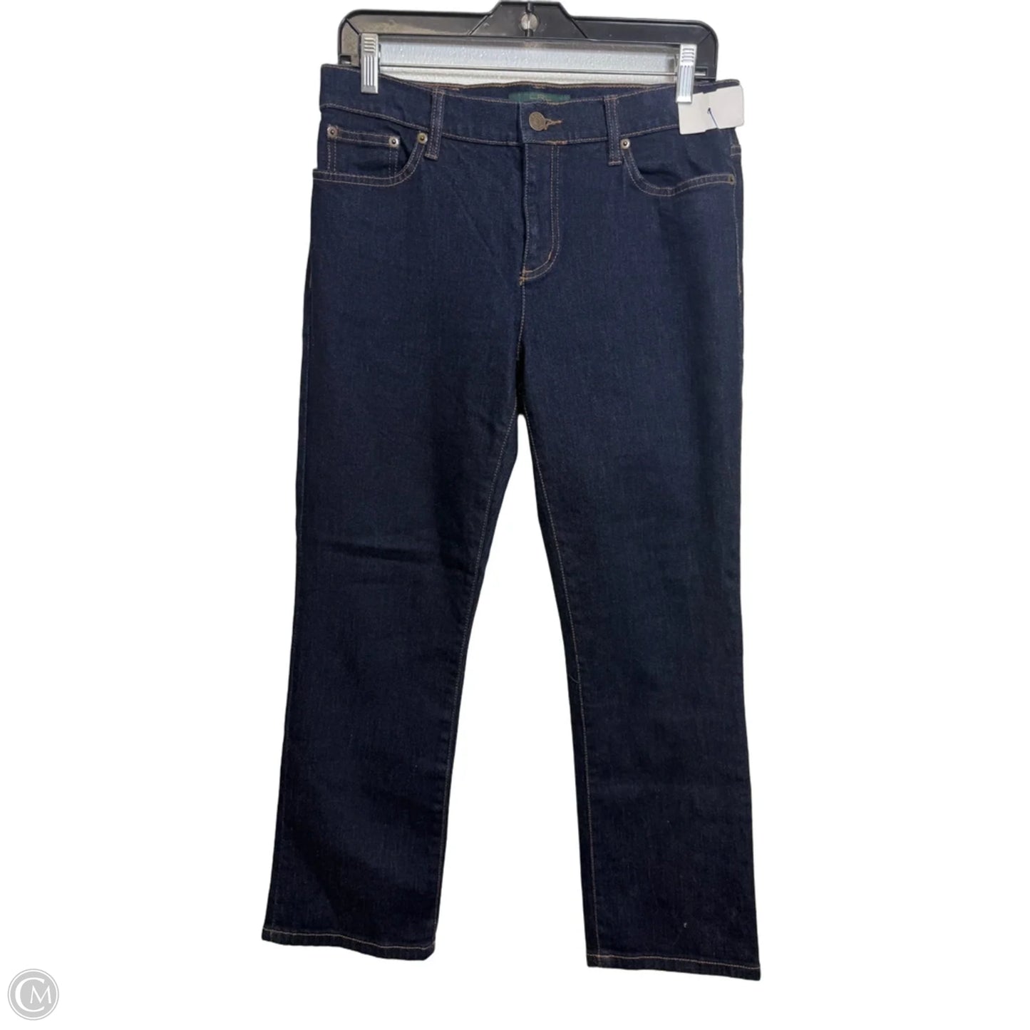 Jeans Straight By Lauren By Ralph Lauren In Blue Denim, Size: 6p