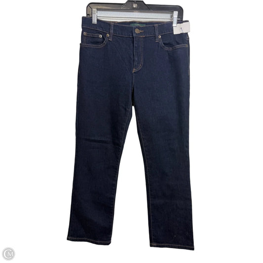 Jeans Straight By Lauren By Ralph Lauren In Blue Denim, Size: 6p