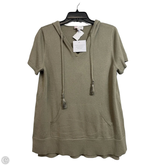 Top Short Sleeve By Belle By Kim Gravel In Green, Size: M