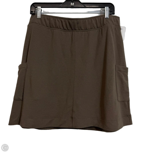 Skort By Denim And Co Qvc In Brown, Size: M