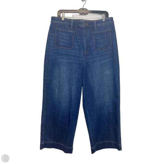 Jeans Wide Leg By Talbots In Blue Denim, Size: 14