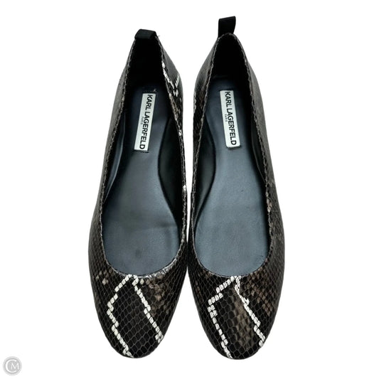 Shoes Designer By Karl Lagerfeld In Snakeskin Print, Size: 9
