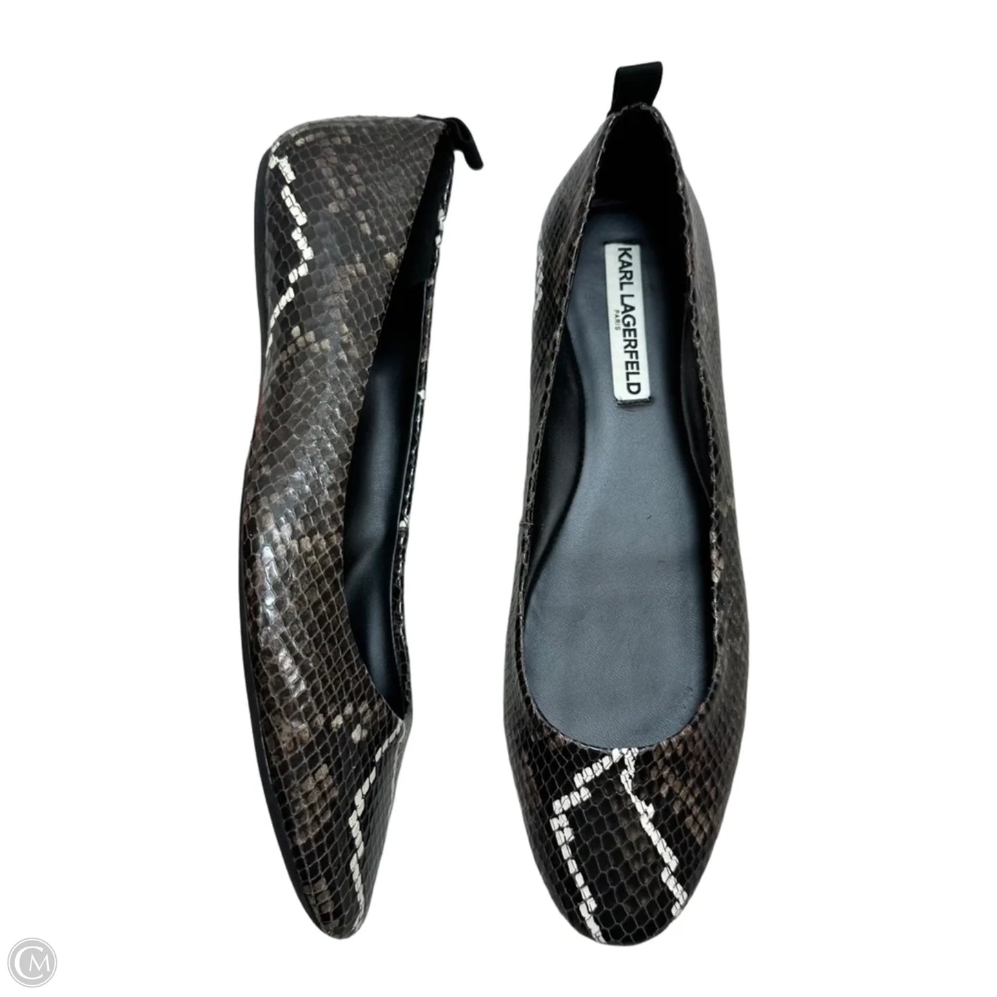 Shoes Designer By Karl Lagerfeld In Snakeskin Print, Size: 9