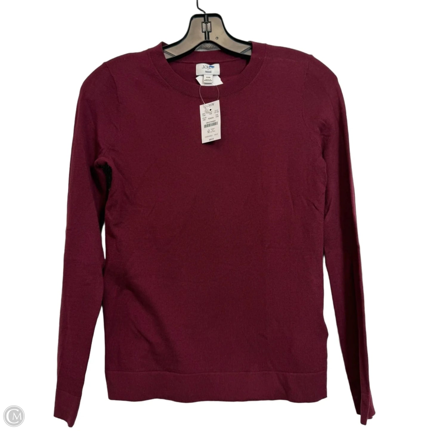 Top Long Sleeve By J. Crew In Maroon, Size: Xxs
