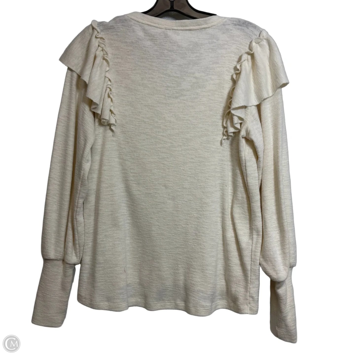 Top Long Sleeve By Pilcro In Ivory, Size: S