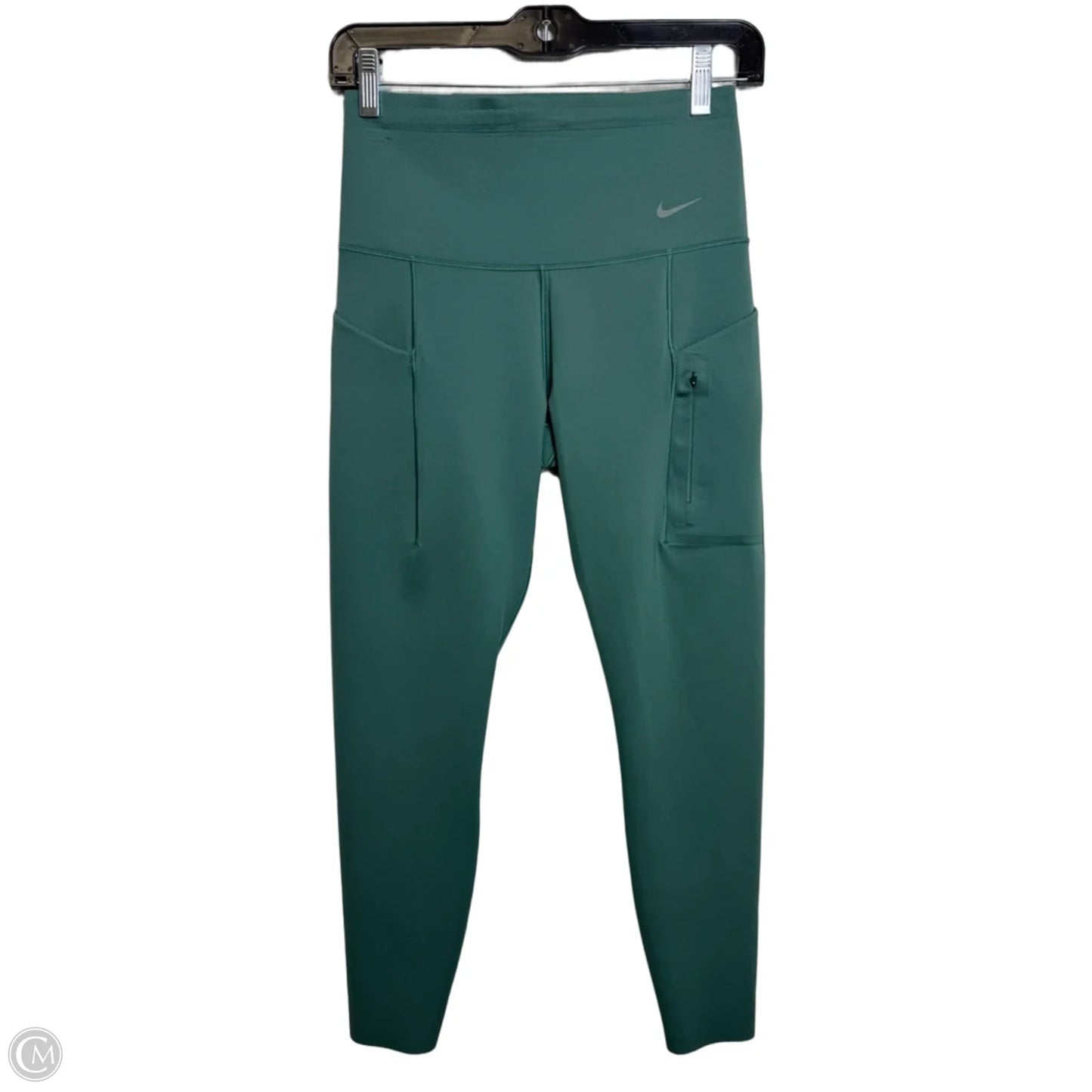 Athletic Leggings By Nike Apparel In Green, Size: M