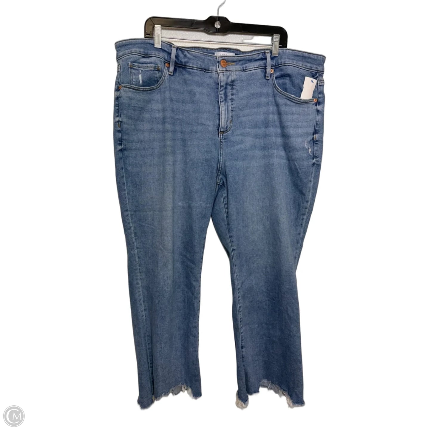 Jeans Cropped By Loft In Blue Denim, Size: 20