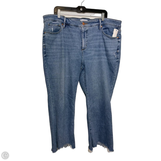 Jeans Cropped By Loft In Blue Denim, Size: 20