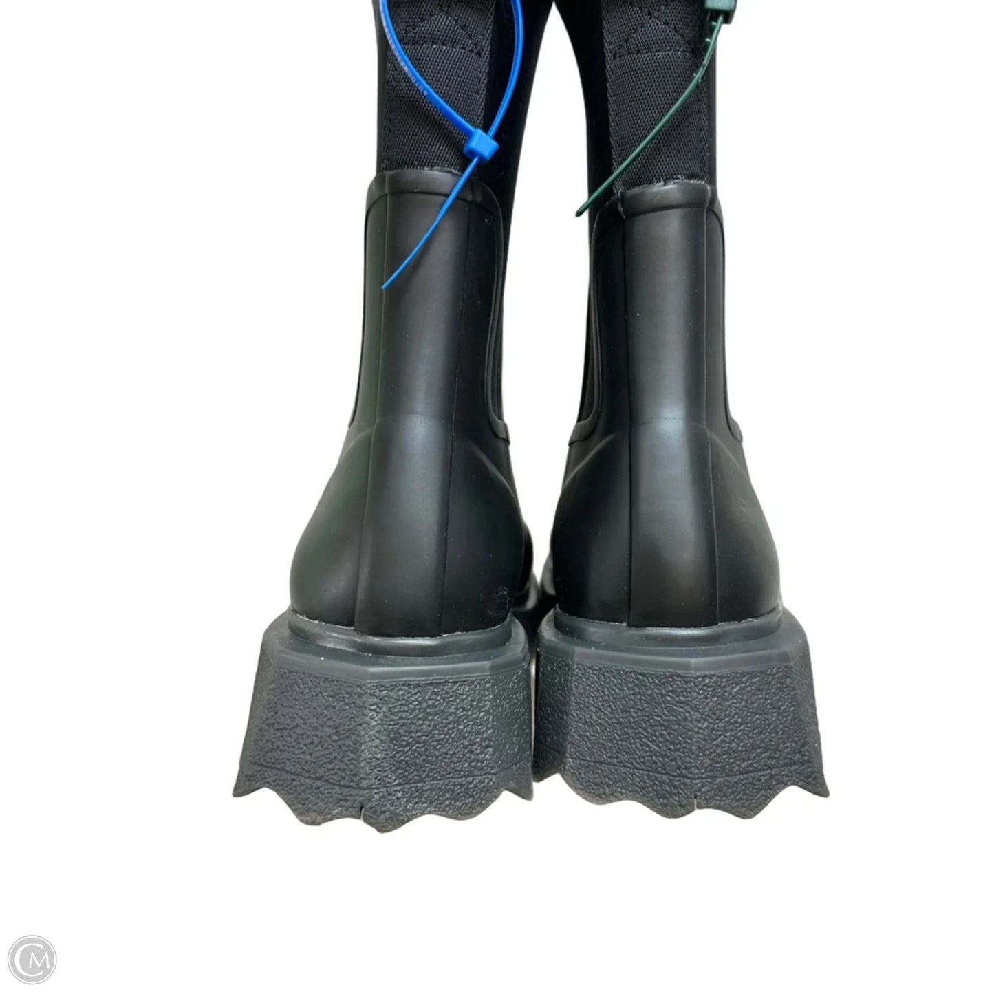 REDUCED/Final Sale: Sponge rubber rain Boot Luxury Designer By Off-white In Black