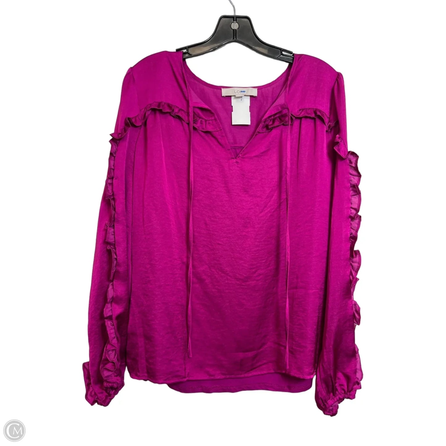 Top Long Sleeve By Loft In Pink, Size: S