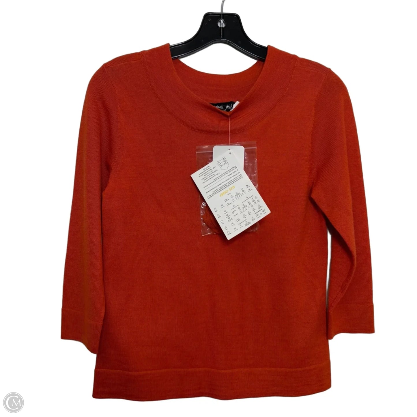 Top 3/4 Sleeve By Dialogue Qvc In Orange, Size: Xs
