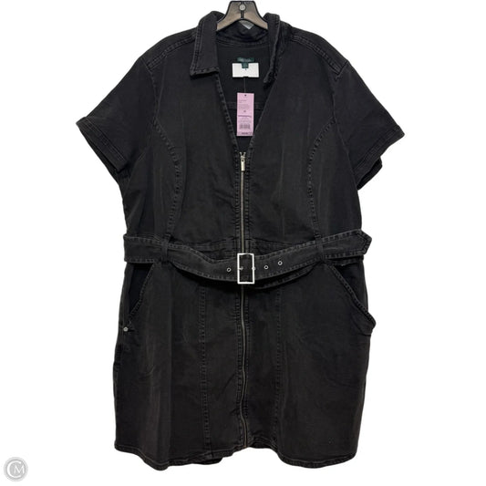 Dress Casual Short By Wild Fable In Black Denim, Size: 3x