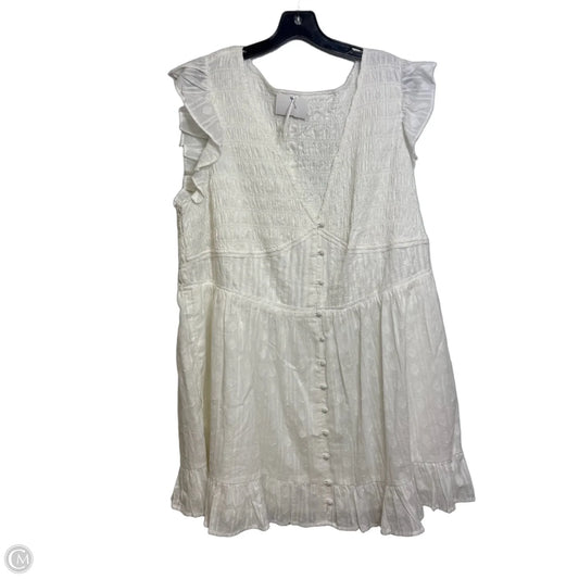 Dress Casual Short By Anthropologie In White, Size: 3x
