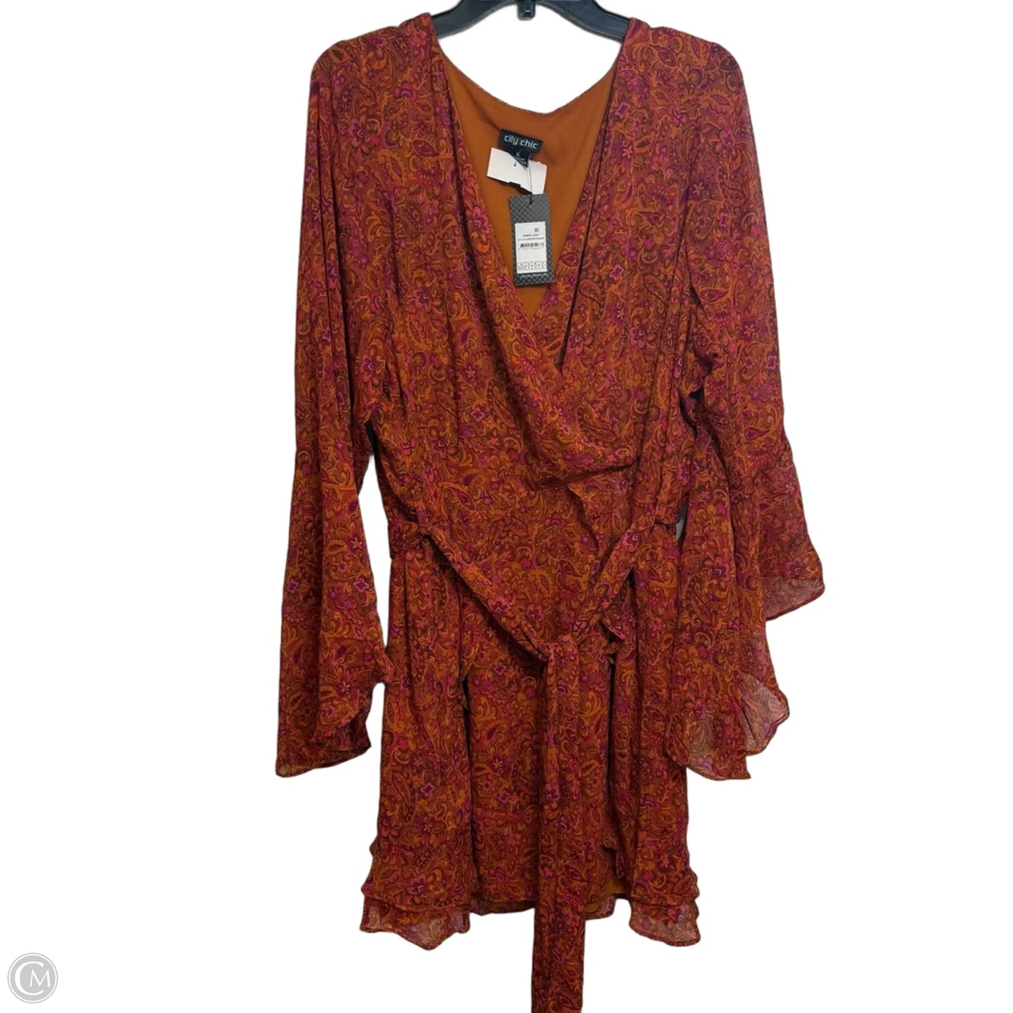 Dress Party Short By City Chic In Orange, Size: Xl