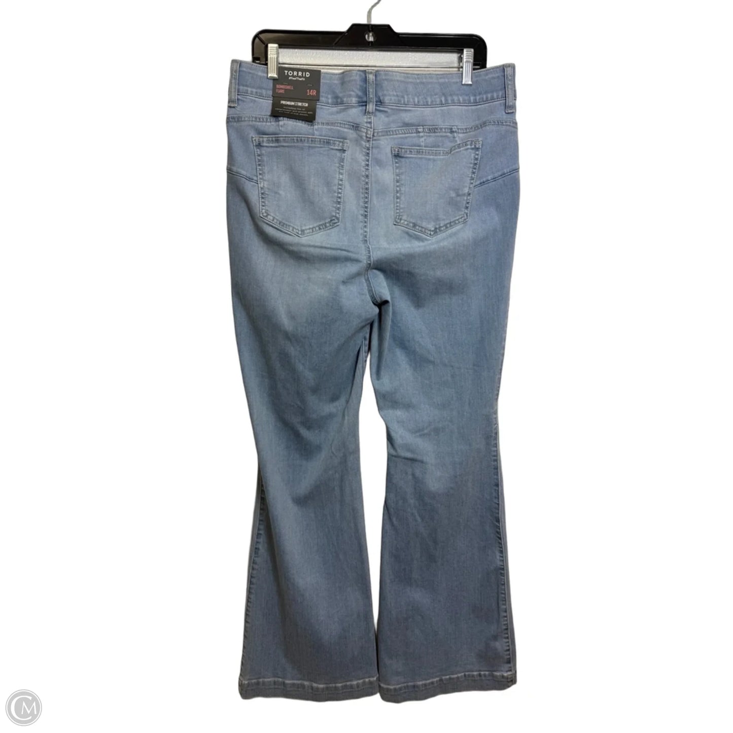 Bombshell Jeans Flared By Torrid In Blue Denim, Size: 14