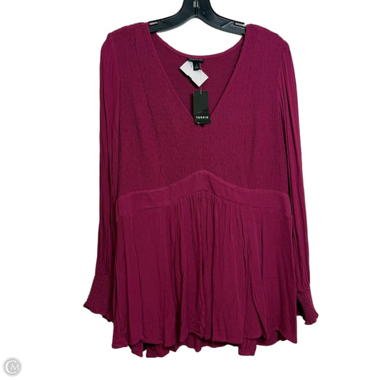 Top Long Sleeve By Torrid In Purple, Size: 1x