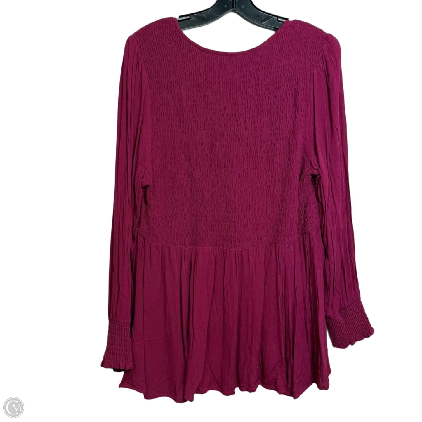 Top Long Sleeve By Torrid In Purple, Size: 1x