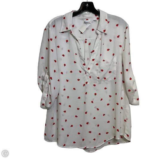 Top 3/4 Sleeve By New York And Co In White, Size: Xl