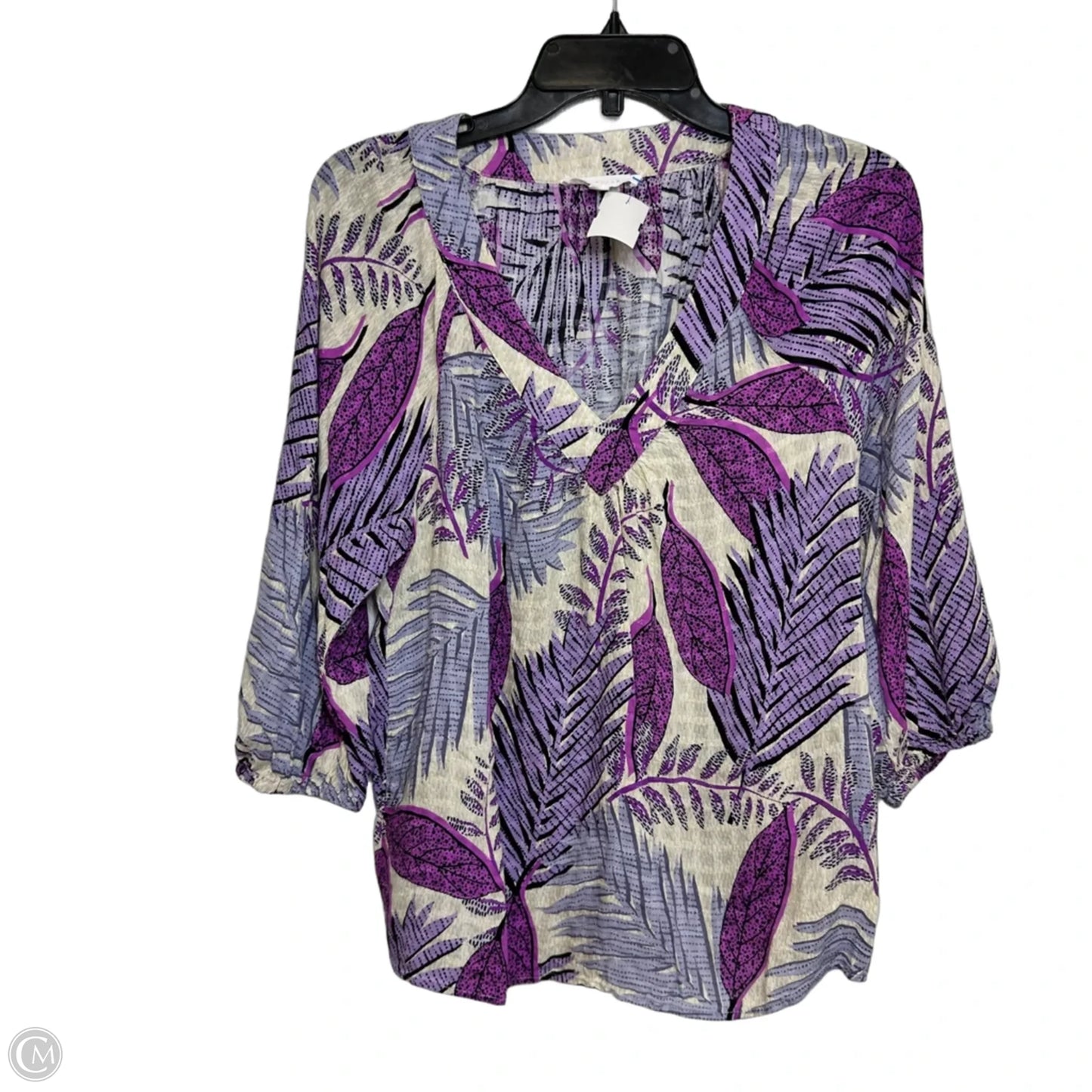 Top 3/4 Sleeve By Jane And Delancey In Purple, Size: M