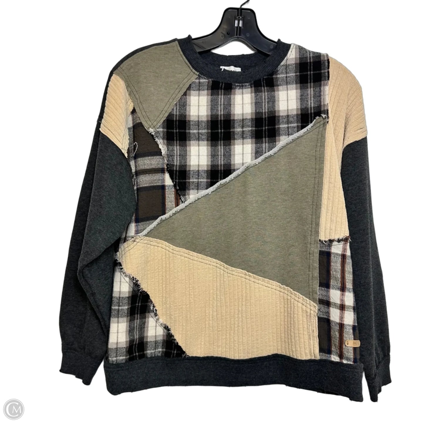 Top Long Sleeve By Bke In Plaid Pattern, Size: Xs