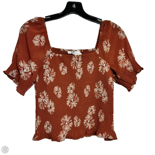 Top Short Sleeve By Madewell In Floral Print, Size: Xs