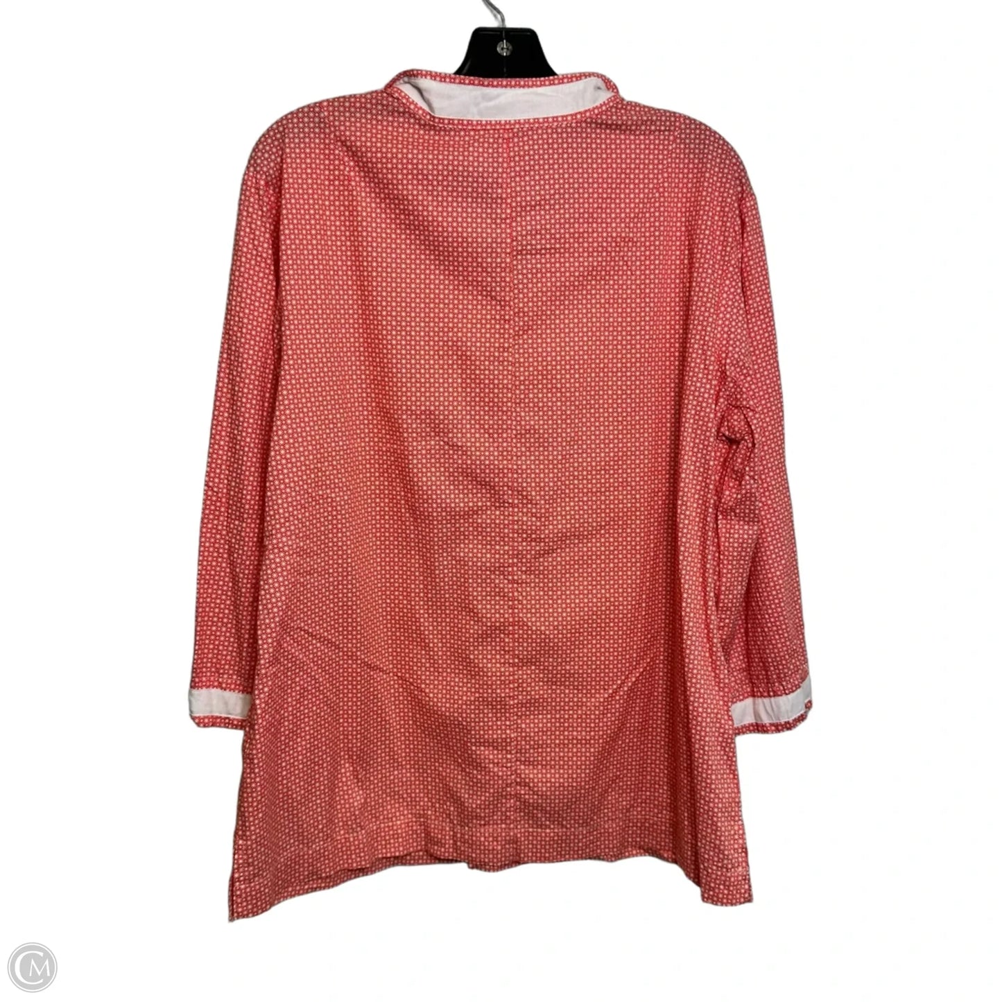 Top 3/4 Sleeve By Peter Millar In Orange, Size: L
