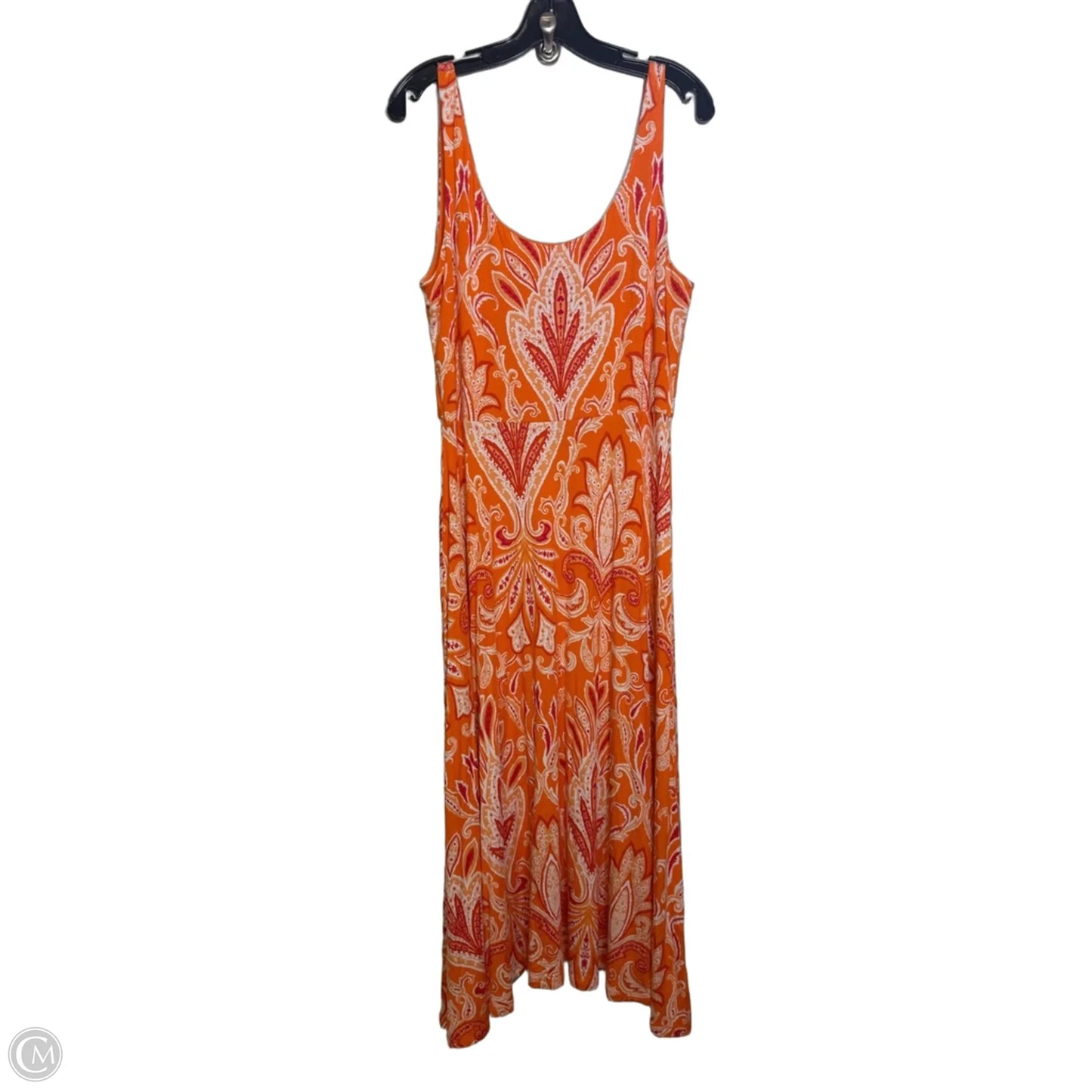 Dress Casual Midi By Loft In Orange, Size: L