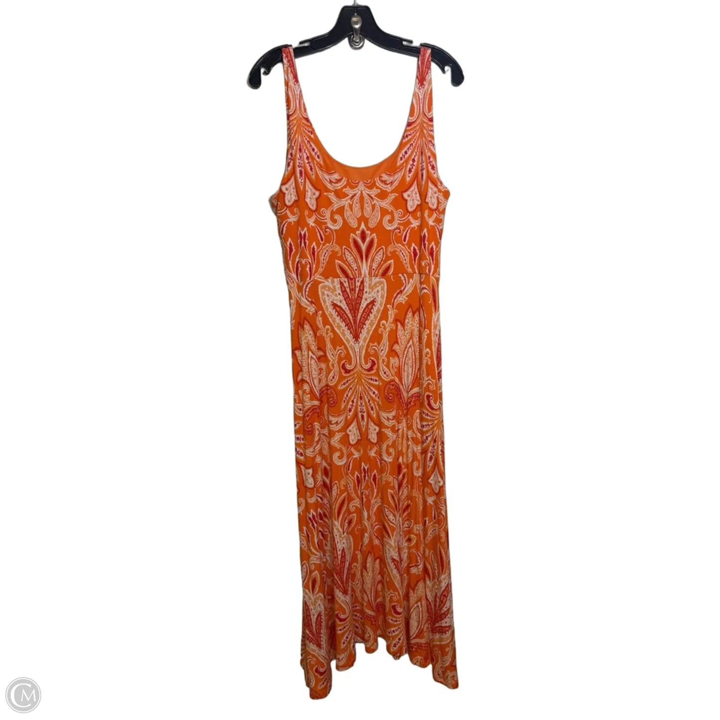 Dress Casual Midi By Loft In Orange, Size: L