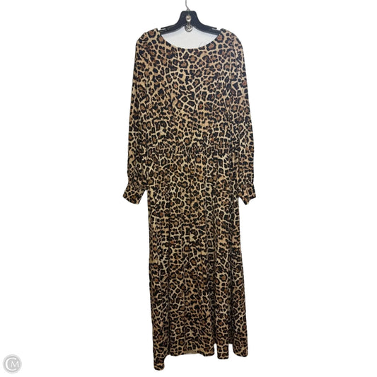 Dress Casual Maxi By Loft In Animal Print, Size: L