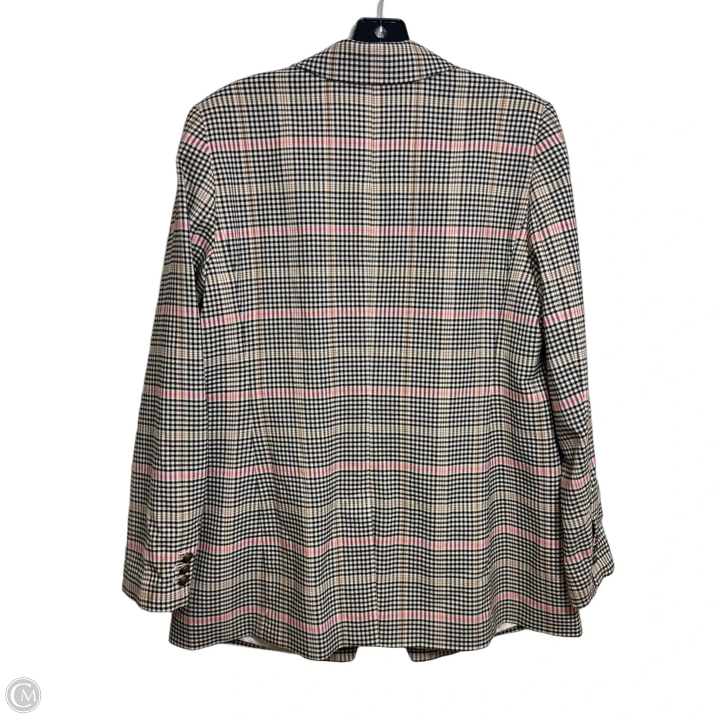 Blazer By Loft In Plaid Pattern, Size: 14