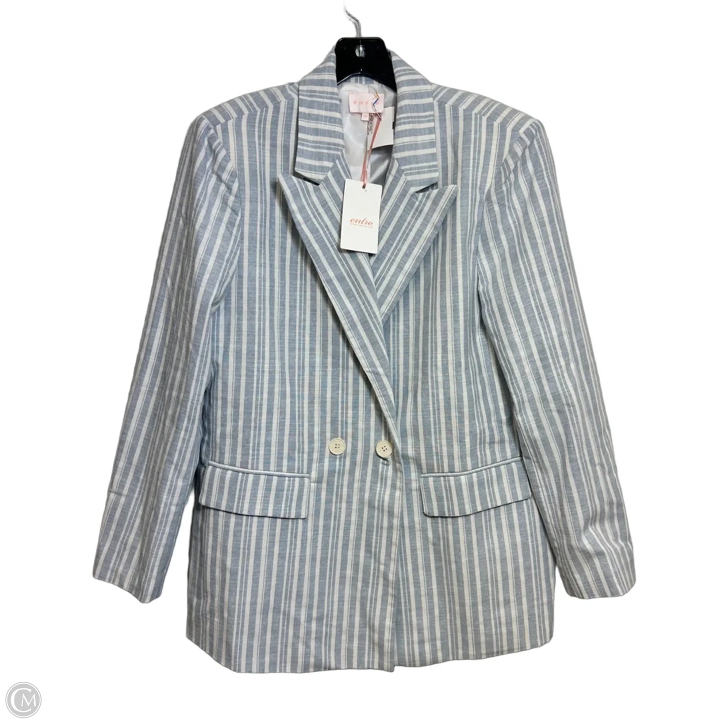 Blazer By Entro In Striped Pattern, Size: M