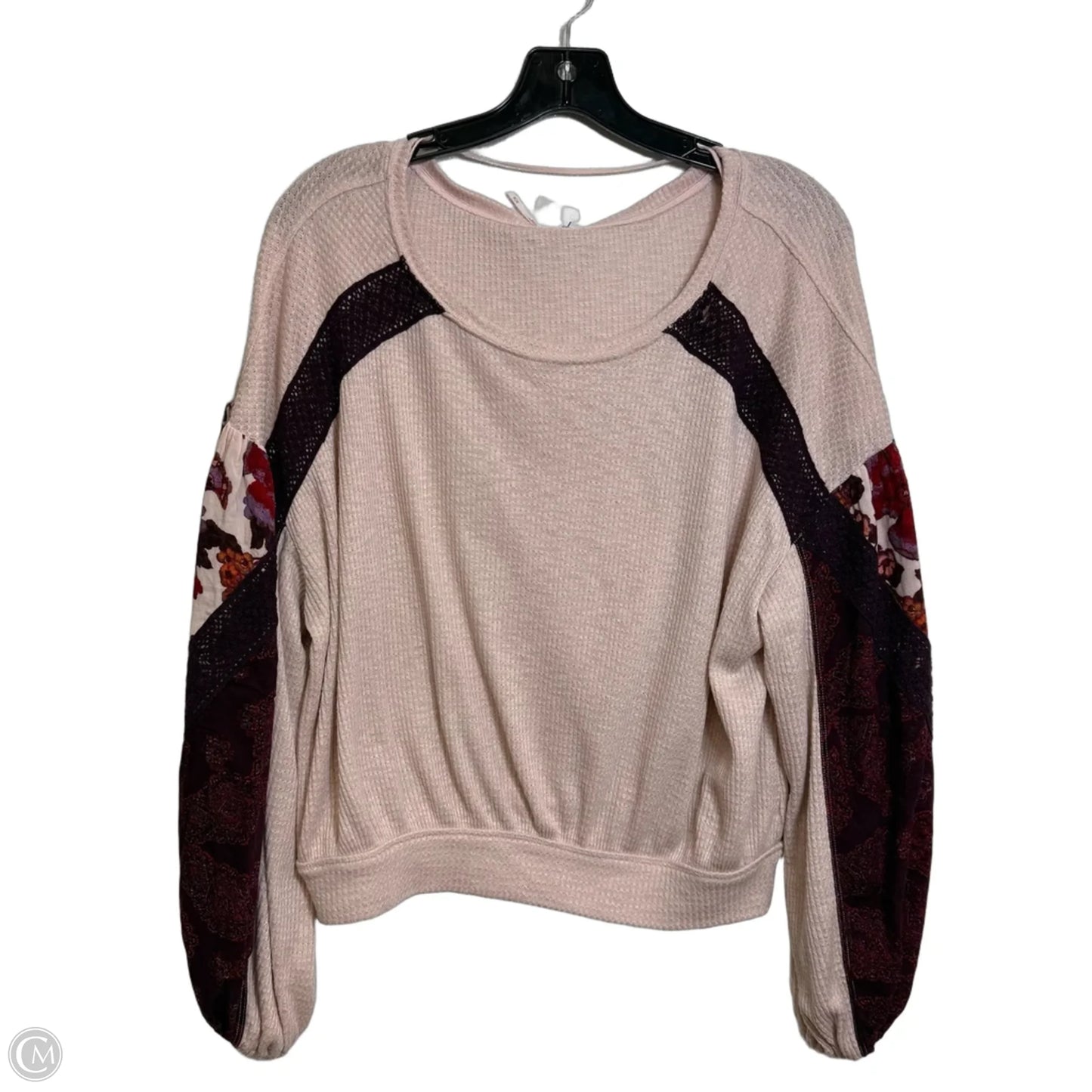 Top Long Sleeve By Free People In Pink, Size: M